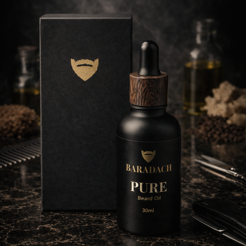 BARADACH Pure Beard Care Set - Beard Oil & Beard Balm - Baradach