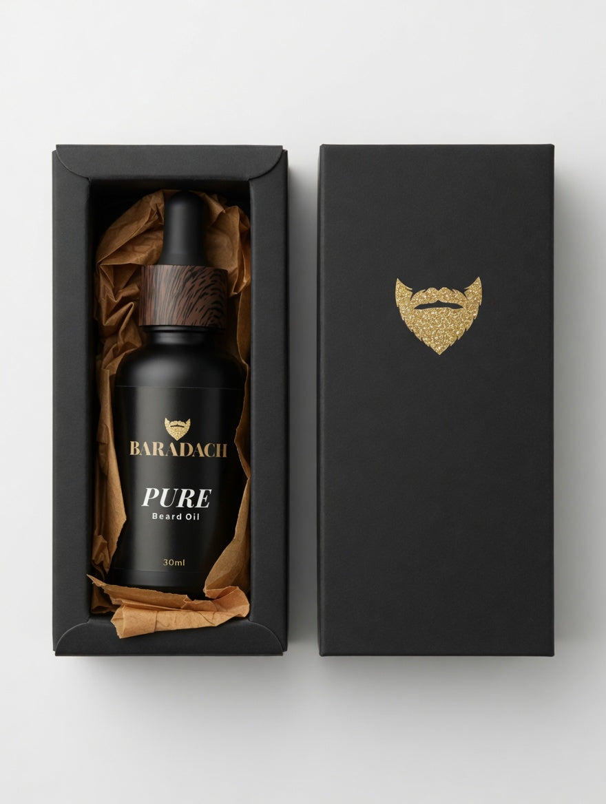 BARADACH Pure Beard Care Set - Beard Oil & Beard Balm - Baradach